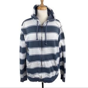 LOGG by H&M Striped Draw Cord Hoodie Size Medium